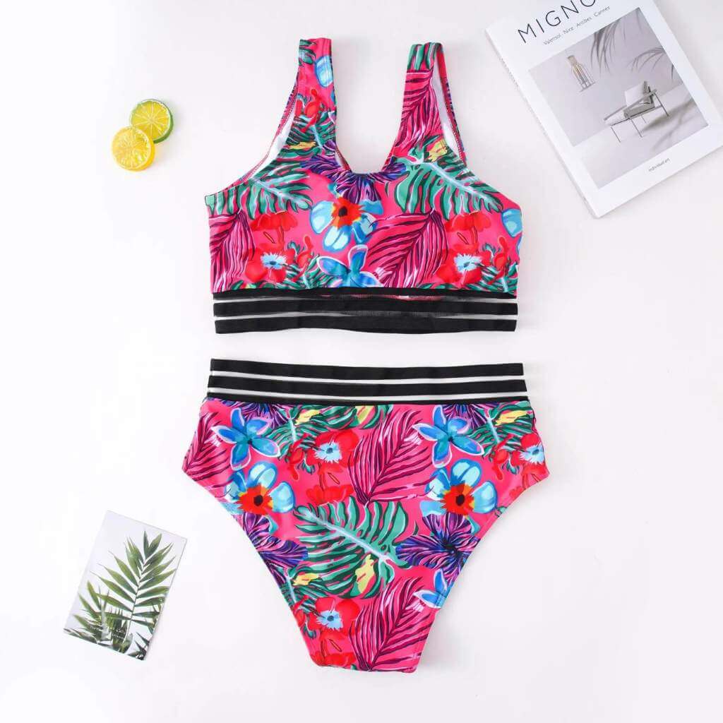 Biquíni-plus-size-cor-rosa-estampado