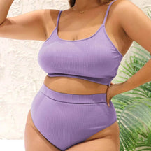 Biquíni plus size cor roxa