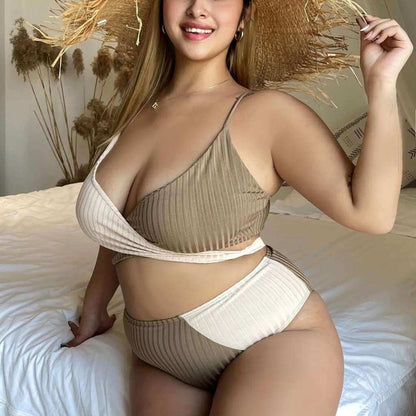 Biquíni plus size cor marrom